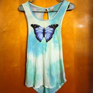 Tie dye butterfly tank top 🦋